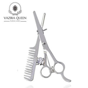VQ Scissors Brooch with Crystal